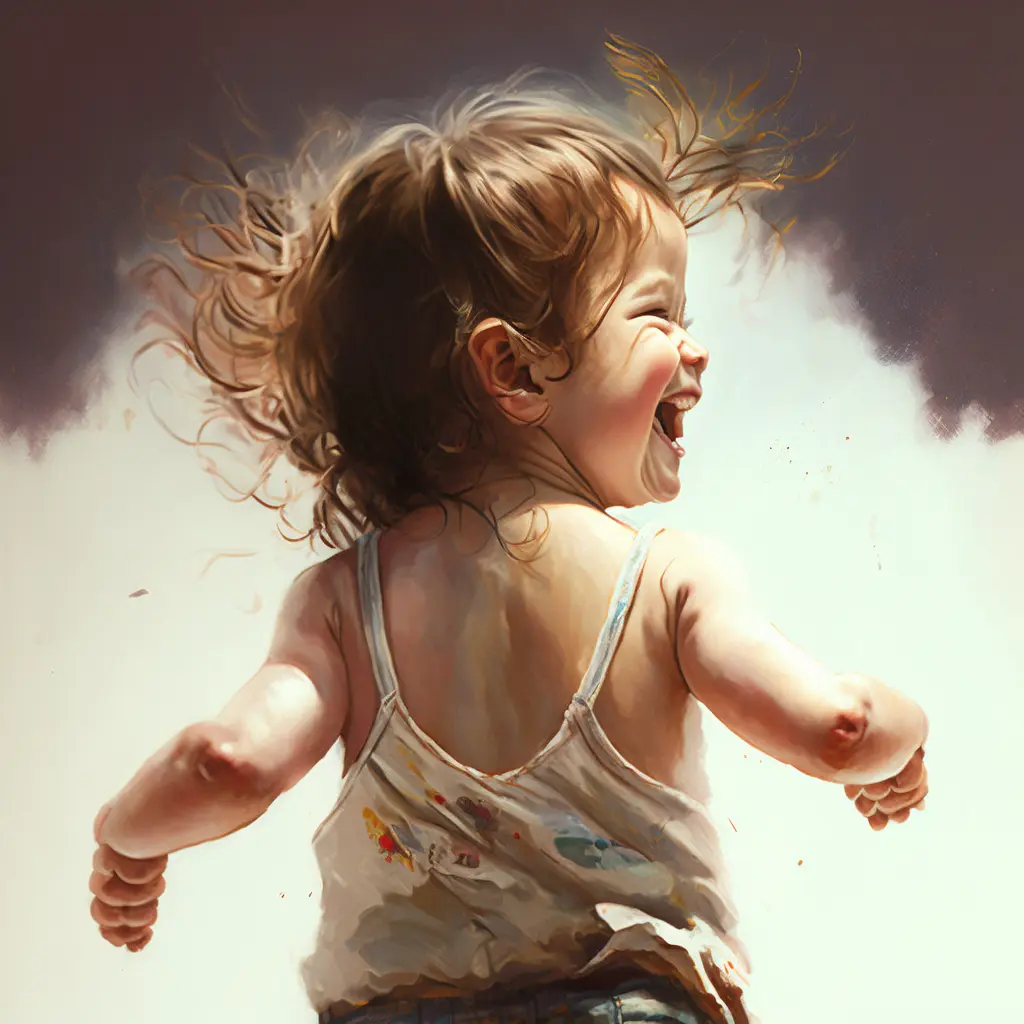 07 very happy child from the back